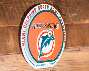 Miami Dolphins Super Bowl VIII "Double Play" On the Shelf or on the Wall Art