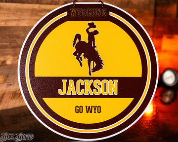 University of Wyoming Personalized Monogram Metal Art