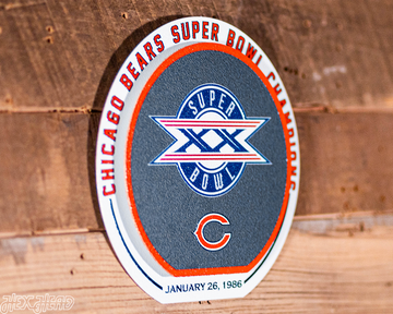 Chicago Bears Super Bowl XX "Double Play" On the Shelf or on the Wall Art