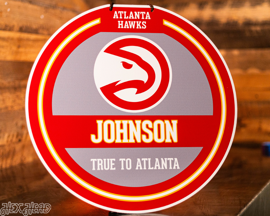 Atlanta Hawks Personalized Monogram Metal Art