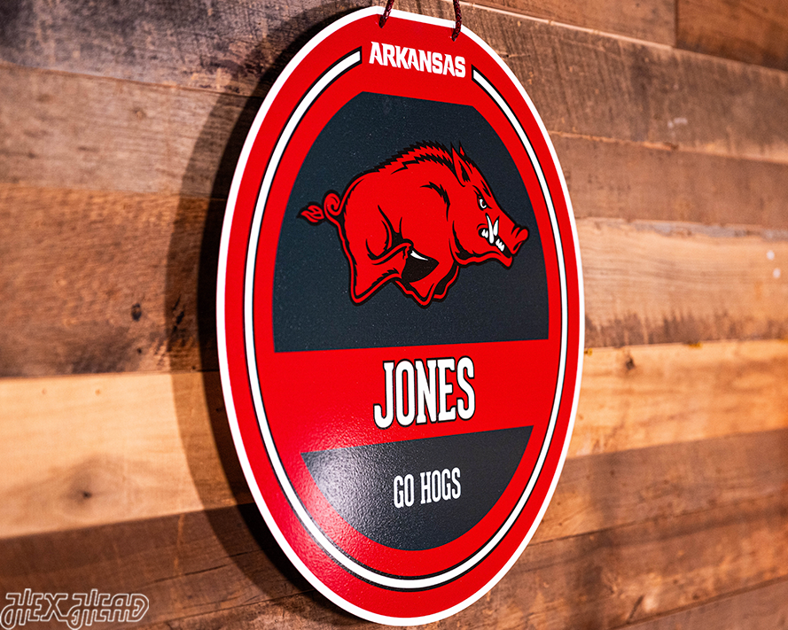 Arkansas Razorbacks Personalized Monogram Metal Art