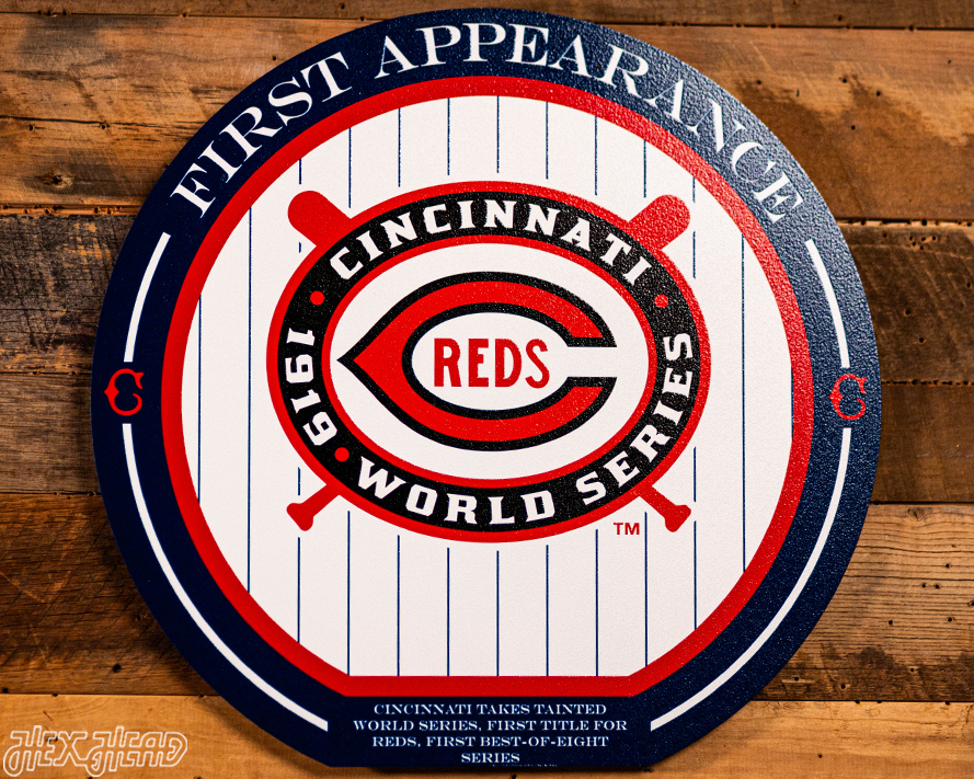 VARSITY Collection- SINGLE Layer Cincinnati Reds World Series Metal Wall Art