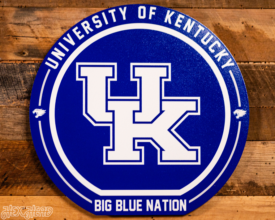VARSITY Collection- SINGLE Layer Kentucky Wildcats Metal Wall Art