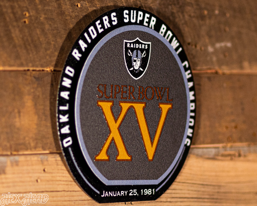 Las Vegas Raiders Super Bowl XV "Double Play" On the Shelf or on the Wall Art