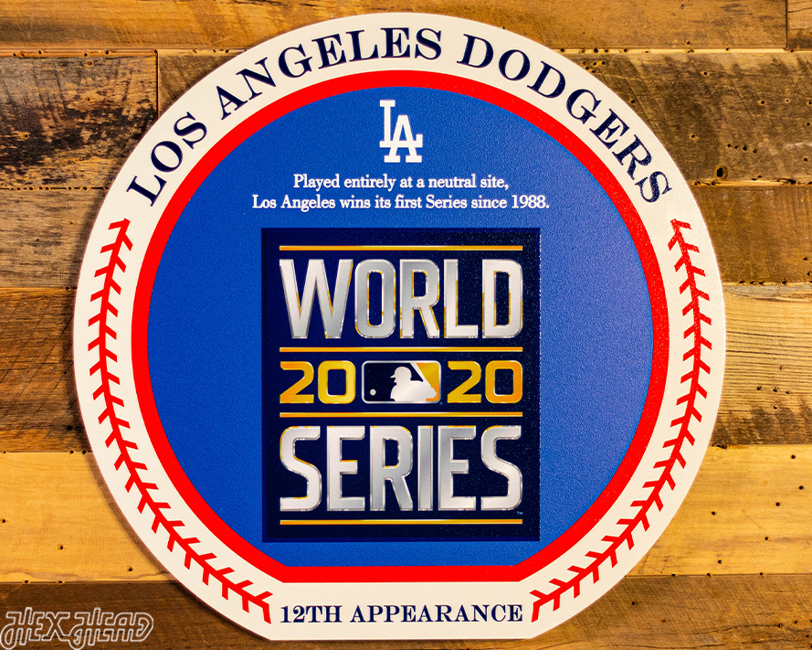 VARSITY Collection- SINGLE Layer Los Angeles Dodgers 2020 World Series Wall Art