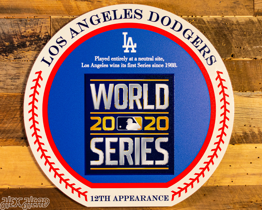 Test -- VARSITY Collection SINGLE Layer Los Angeles Dodgers World Series Wall Art