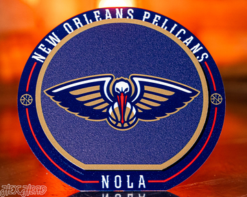 New Orleans Pelicans "Double Play" On the Shelf or on the Wall Art