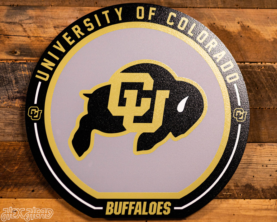 VARSITY Collection- SINGLE Layer Colorado Buffaloes Metal Wall Art