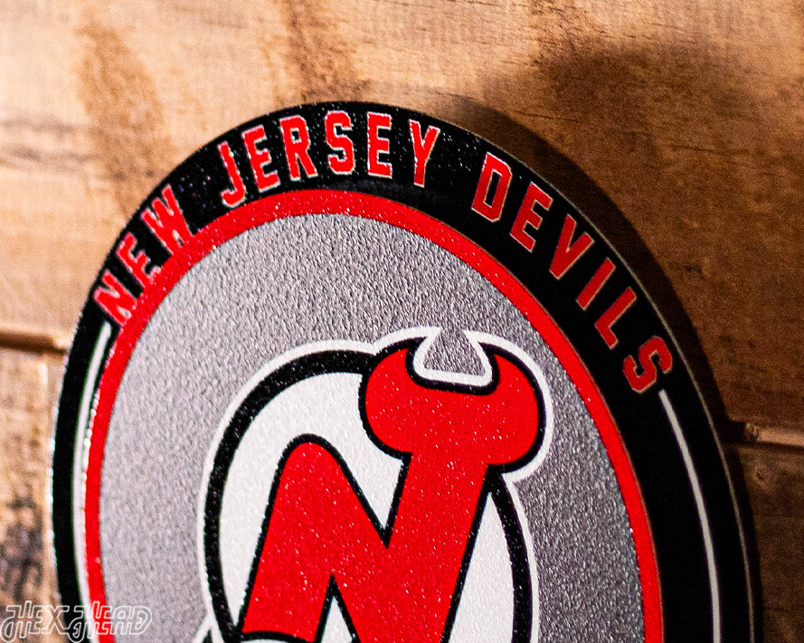 New Jersey Devils "Double Play" On the Shelf or on the Wall Art