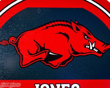 Arkansas Razorbacks Personalized Monogram Metal Art