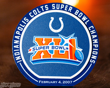 Indianapolis Colts Super Bowl XLI "Double Play" On the Shelf or on the Wall Art