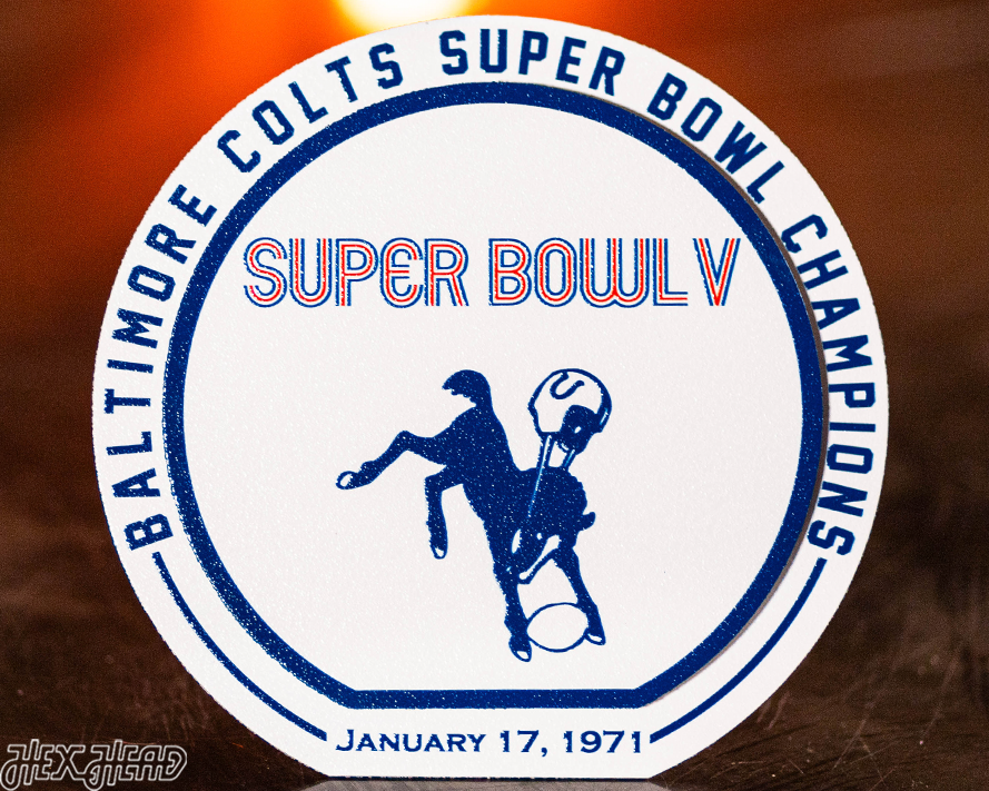Indianapolis Colts Super Bowl V "Double Play" On the Shelf or on the Wall Art