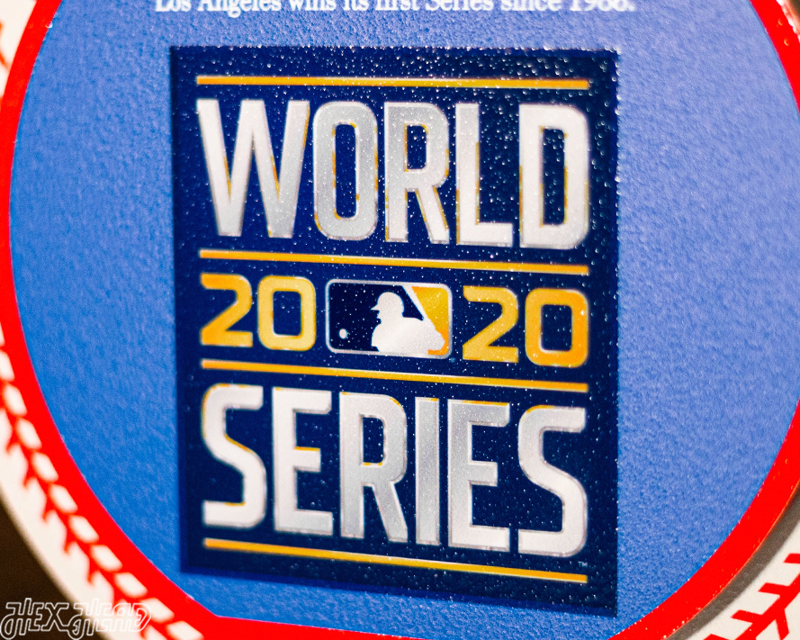 Los Angeles Dodgers 2020 World Series "Double Play" On the Shelf or on the Wall Art
