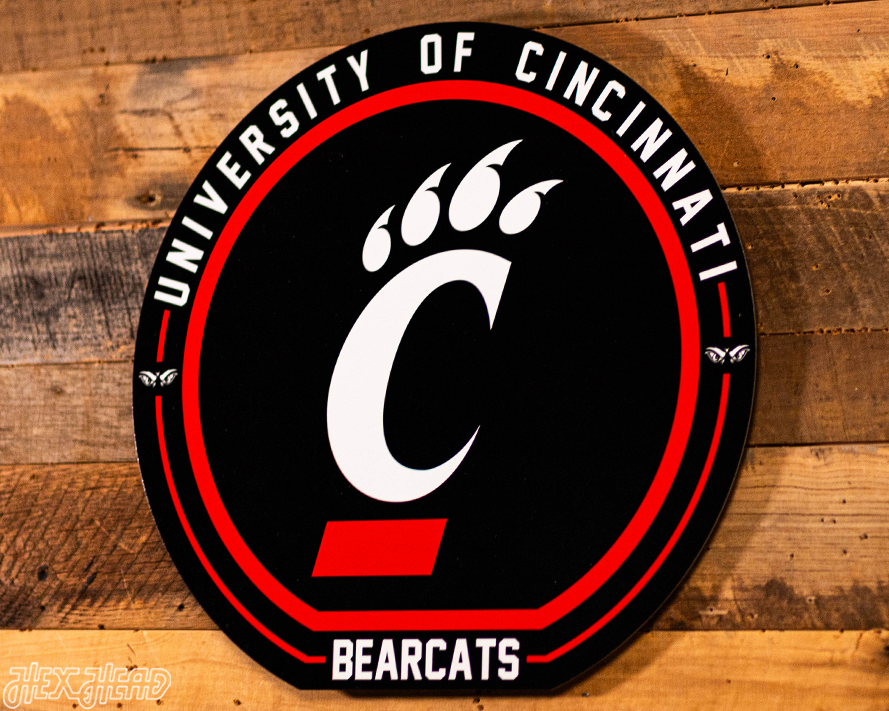 VARSITY Collection- SINGLE Layer Cincinnati Bearcats Metal Wall Art