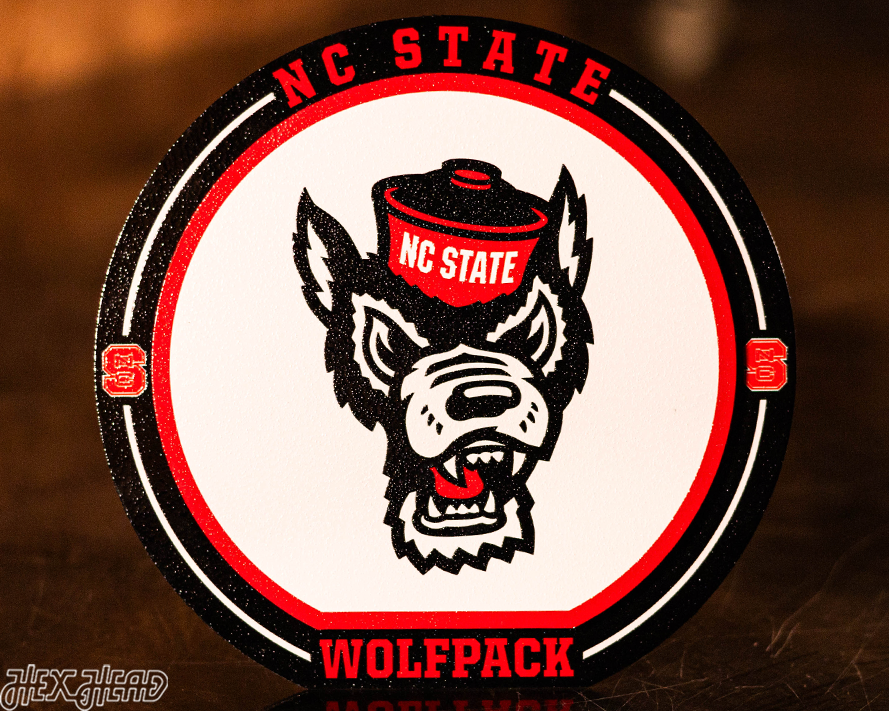 North Carolina State Wolfpack "Double Play" On the Shelf or on the Wall Art