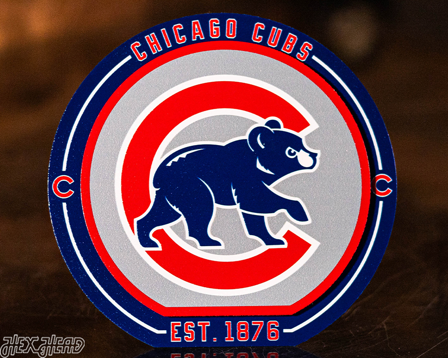 Chicago Cubs "Double Play" On the Shelf or on the Wall Art