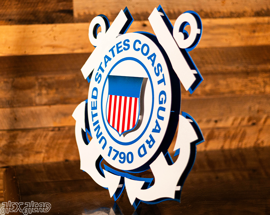 United States Coast Guard 3D Vintage Metal Wall Art!