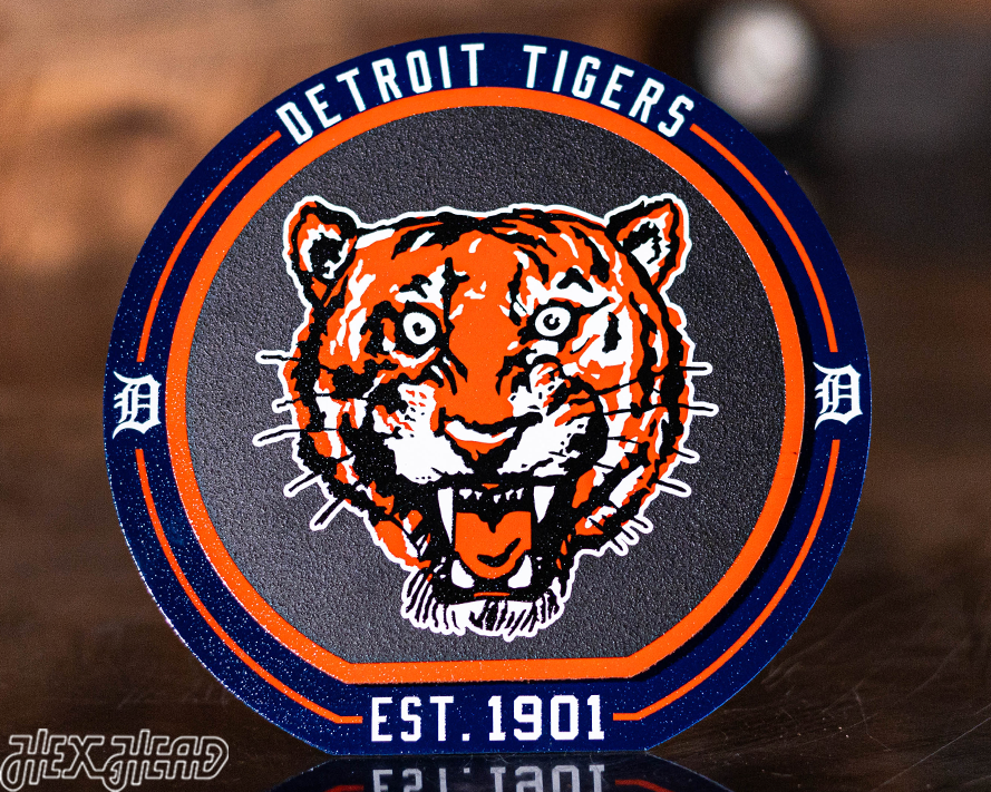 Detroit Tigers "Double Play" On the Shelf or on the Wall Art