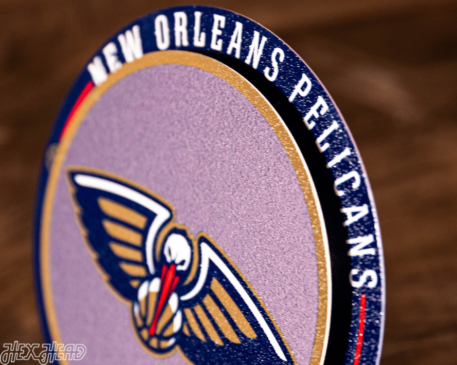 New Orleans Pelicans "Double Play" On the Shelf or on the Wall Art