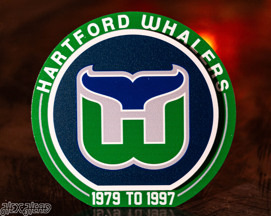 Hartford Whalers "Double Play" On the Shelf or on the Wall Art