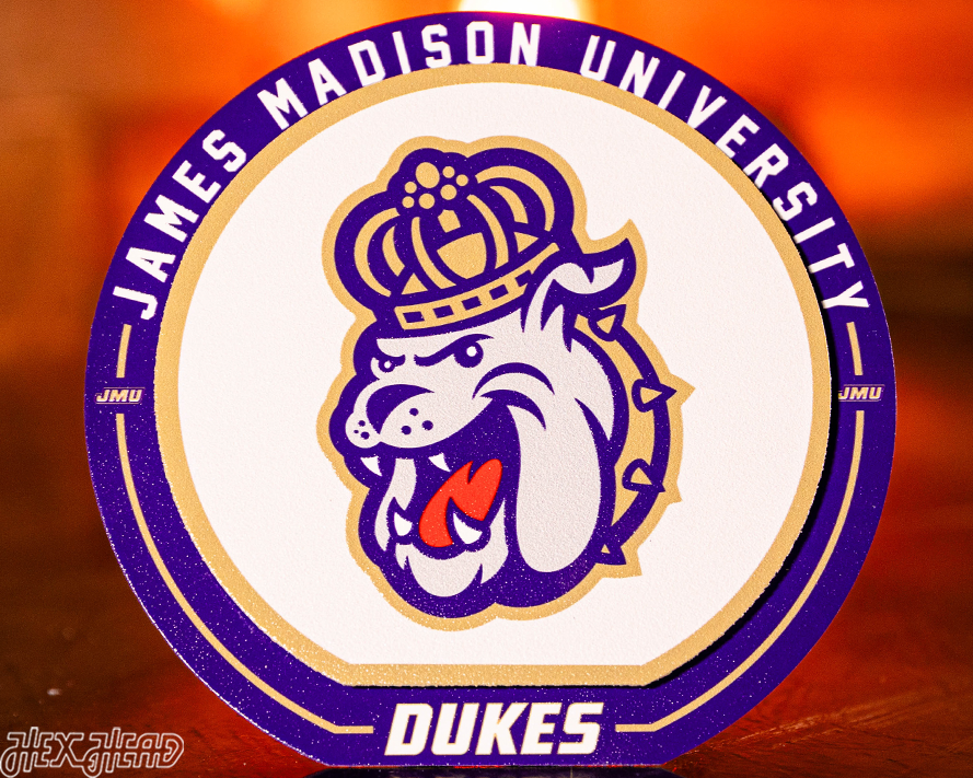 James Madison Dukes "Double Play" On the Shelf or on the Wall Art