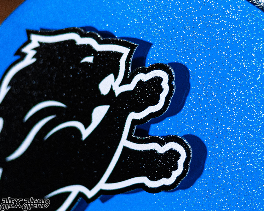 Detroit Lions BLITZ Collection - 8 Layer Alternate Helmet 3D Vintage Metal Wall Art
