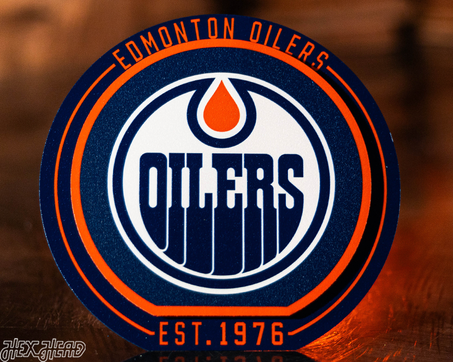 Edmonton Oilers "Double Play" On the Shelf or on the Wall Art