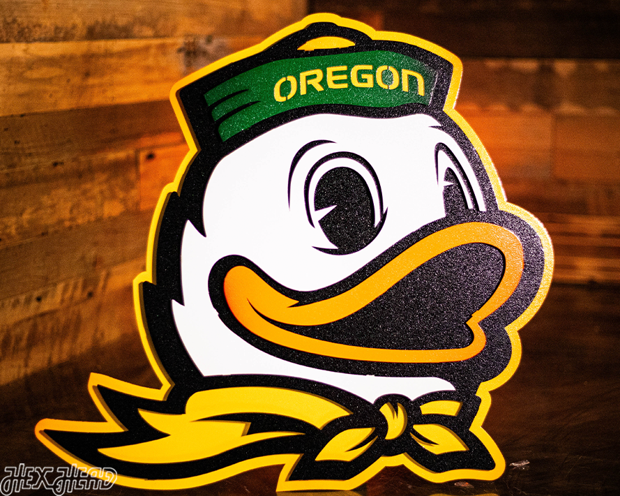 Oregon Ducks 3D Vintage Metal Wall Art