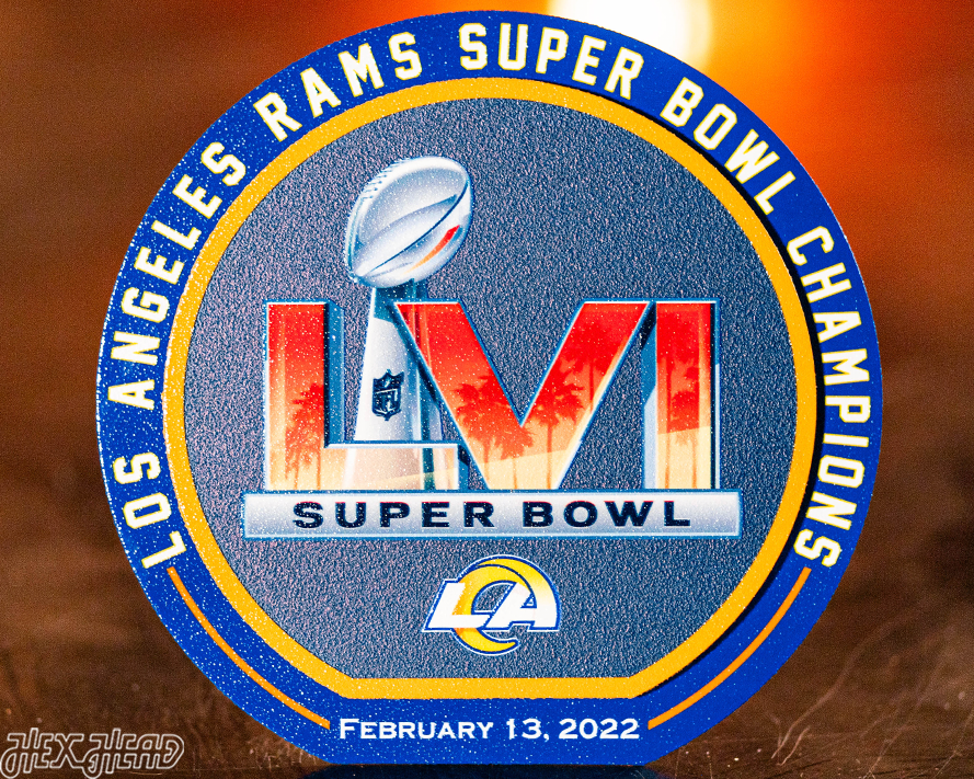 Los Angeles Rams Super Bowl LVI "Double Play" On the Shelf or on the Wall Art