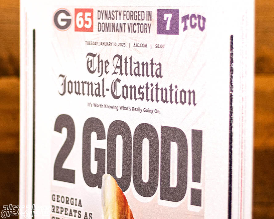 Atlanta Journal Constitution Georgia Bulldogs 2022 Football National Champions Front Page - JAN 10, 2023