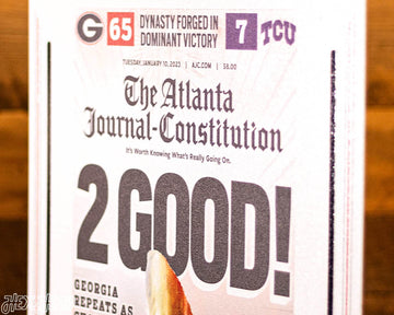 Atlanta Journal Constitution Georgia Bulldogs 2022 Football National Champions Front Page - JAN 10, 2023