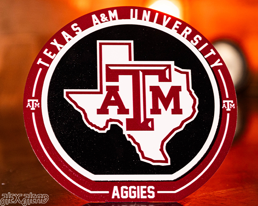 Texas A&M Aggies "Double Play" On the Shelf or on the Wall Art