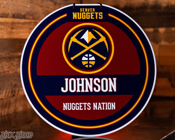 Denver Nuggets Personalized Monogram Metal Art