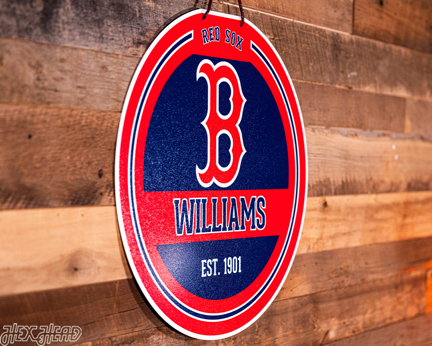 Boston Red Sox Personalized Monogram Metal Art