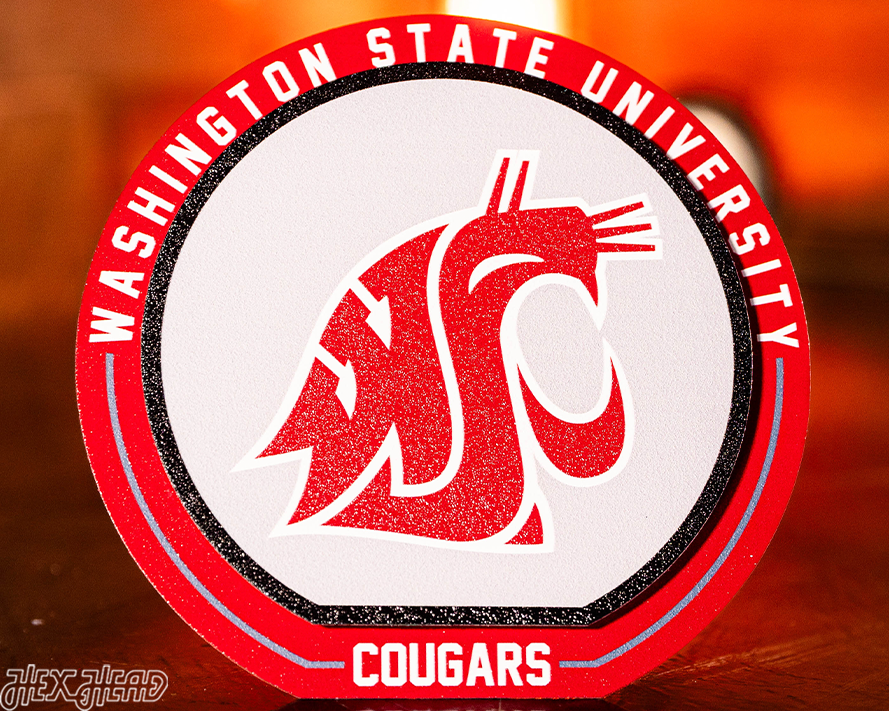 Washington State Cougars "Double Play" On the Shelf or on the Wall Art