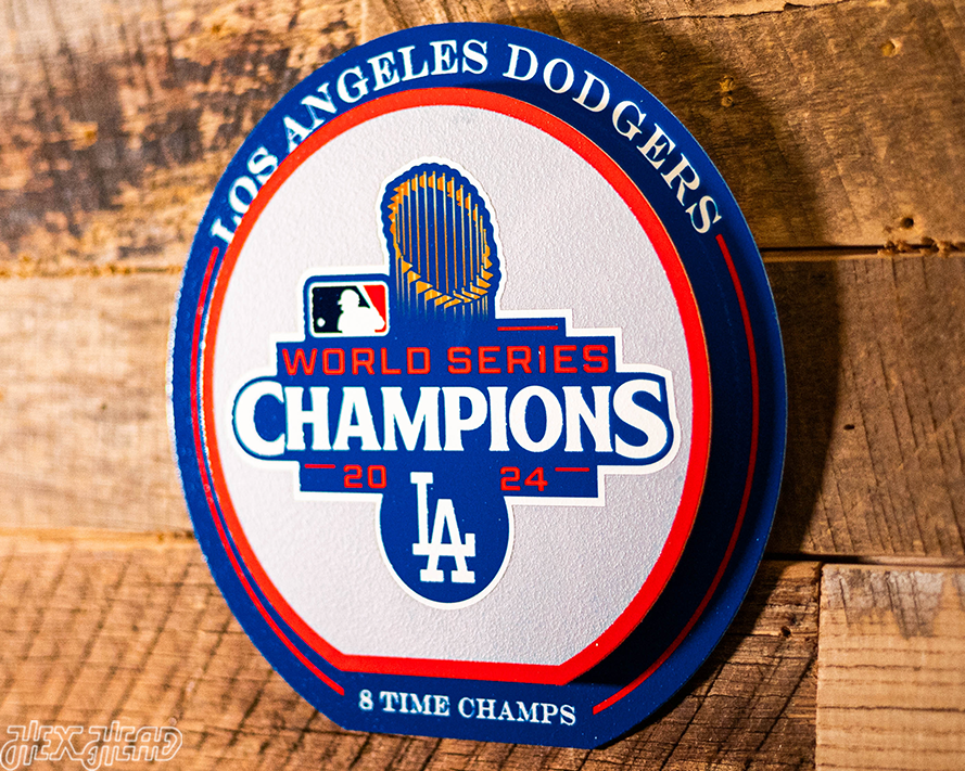 Los Angeles Dodgers 2024 World Series "Double Play" On the Shelf or on the Wall Art