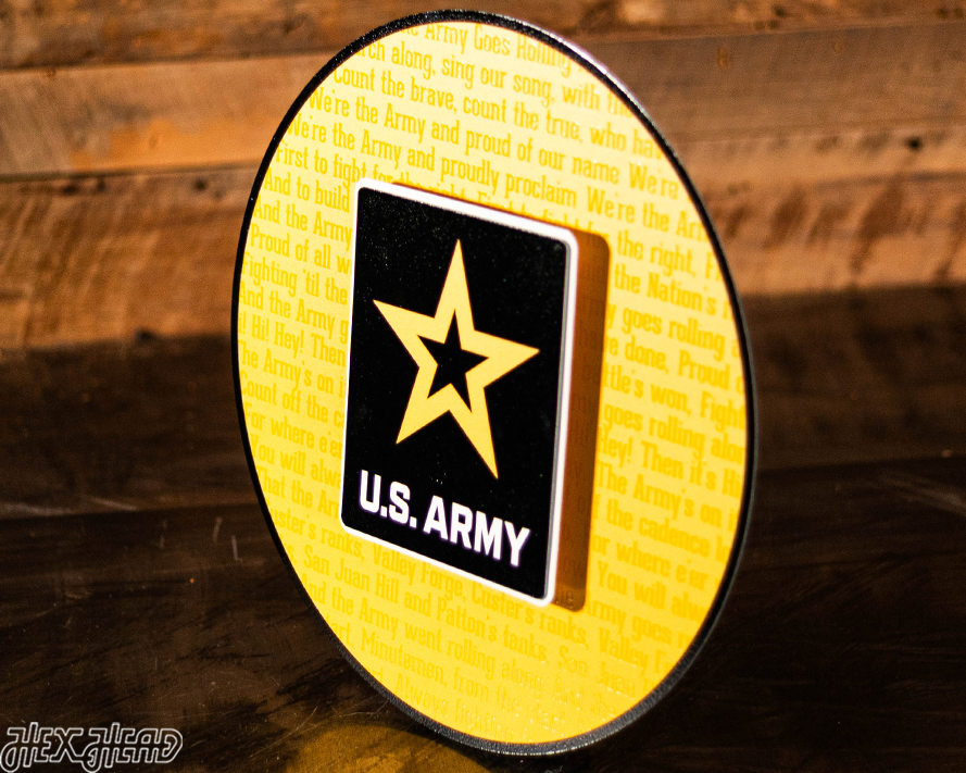 United States Army CRAFT SERIES 3D Embossed Metal Wall Art