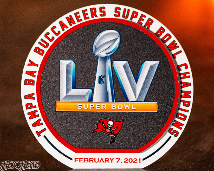 Tampa Bay Buccaneers Super Bowl LV "Double Play" On the Shelf or on the Wall Art