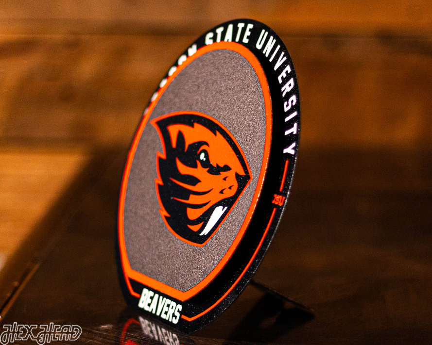Oregon State Beaver "Double Play" On the Shelf or on the Wall Art