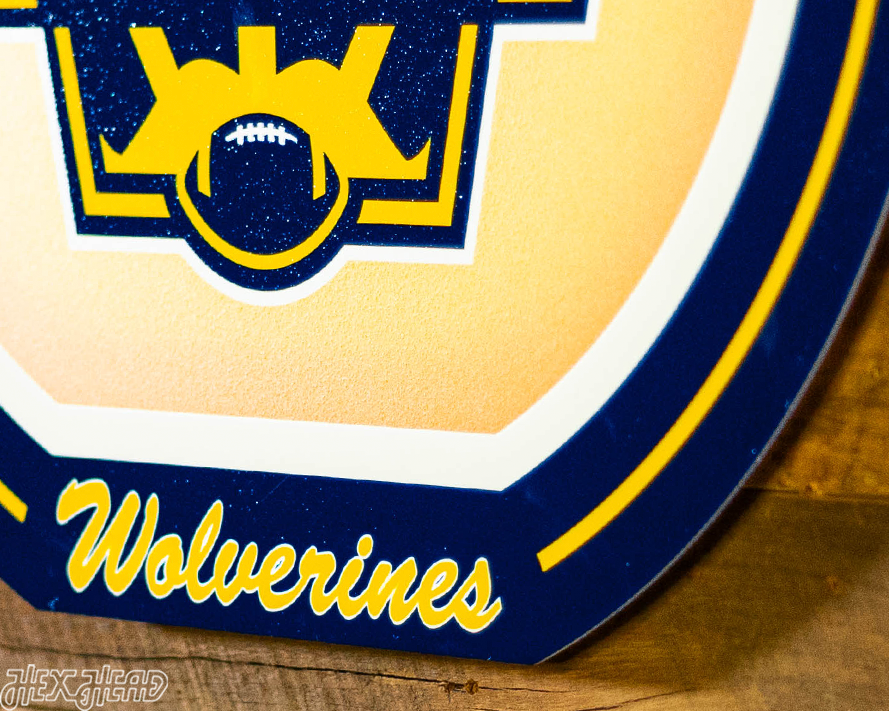 VARSITY Collection- SINGLE Layer Michigan Wolverines 2023 National Champions Metal Wall Art