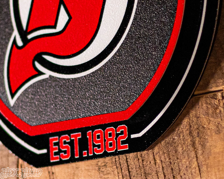 New Jersey Devils "Double Play" On the Shelf or on the Wall Art