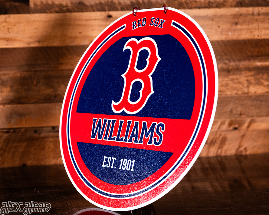 Boston Red Sox Personalized Monogram Metal Art