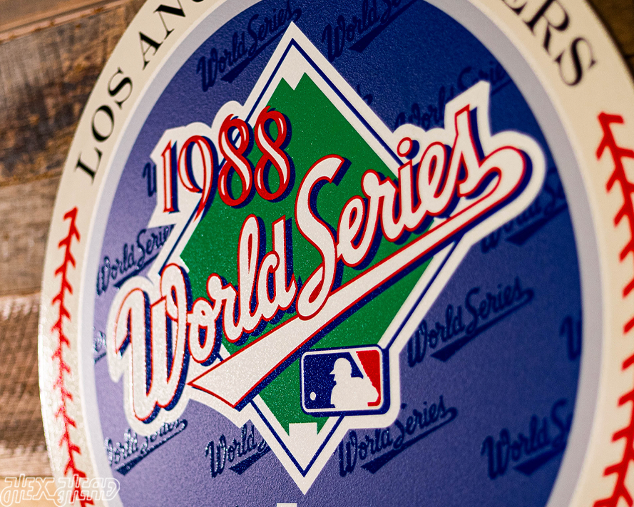 VARSITY Collection- SINGLE Layer Los Angeles Dodgers 1988 World Series Wall Art