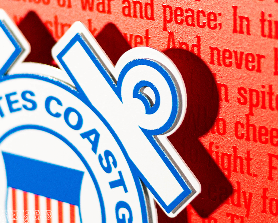 United States Coast Guard CRAFT SERIES 3D Embossed Metal Wall Art