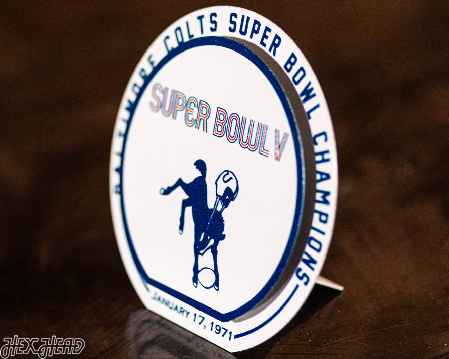 Indianapolis Colts Super Bowl V "Double Play" On the Shelf or on the Wall Art