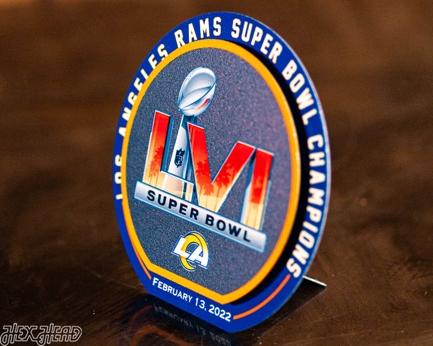 Los Angeles Rams Super Bowl LVI "Double Play" On the Shelf or on the Wall Art