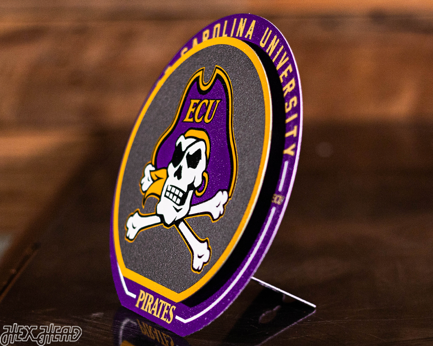 East Carolina Pirates "Double Play" On the Shelf or on the Wall Art