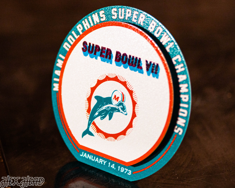 Miami Dolphins Super Bowl VII "Double Play" On the Shelf or on the Wall Art