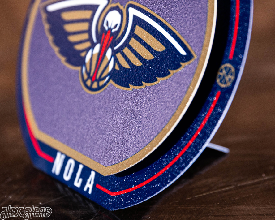 New Orleans Pelicans "Double Play" On the Shelf or on the Wall Art