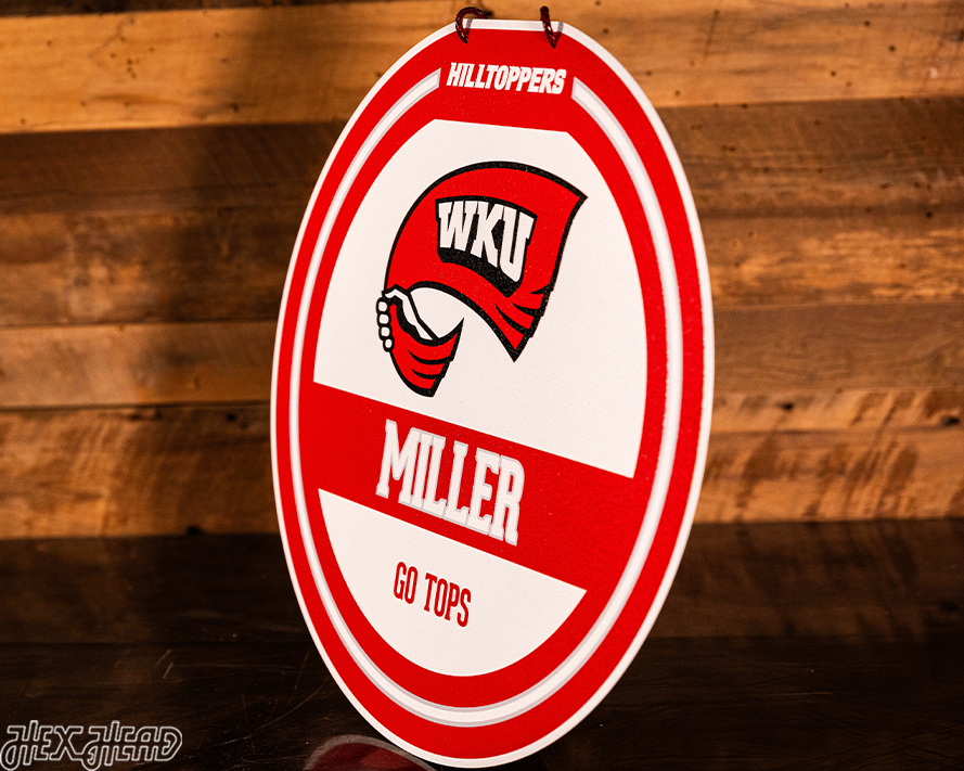 Western Kentucky Hilltoppers Personalized Monogram Metal Art